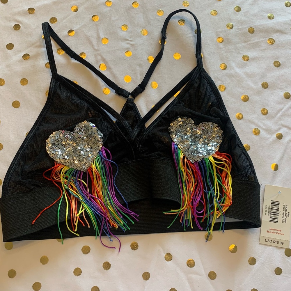 Woman’s pride mesh bralette